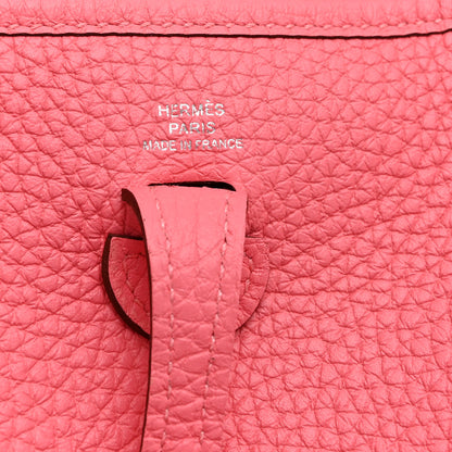 Hermes Taurillon Clemence Amazone Evelyne TPM Rose Azalee Rouge Pivoine 6 of 12