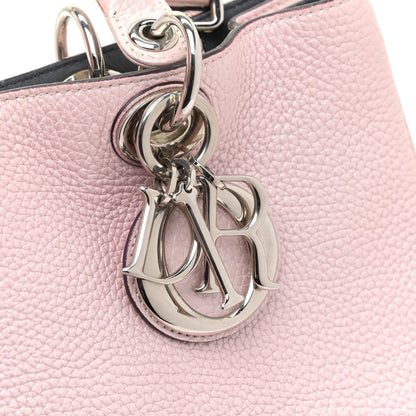 Christian Dior Metallic Bullcalf Medium Diorissimo Tote Pink 12 of 13