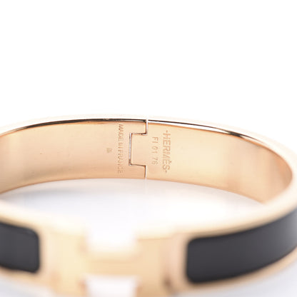 Hermes Enamel Narrow Clic Clac H Bracelet PM Black 3 of 5