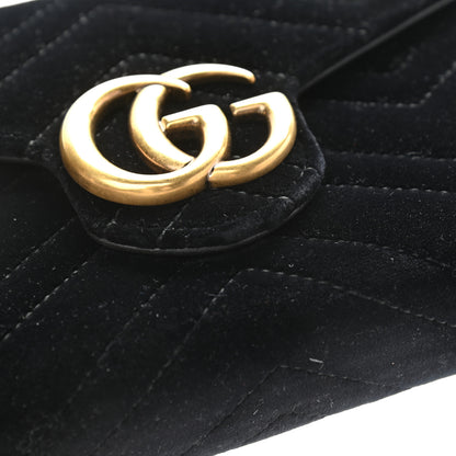 Gucci Velvet Matelasse GG Marmont Chain Wallet Black 14 of 14
