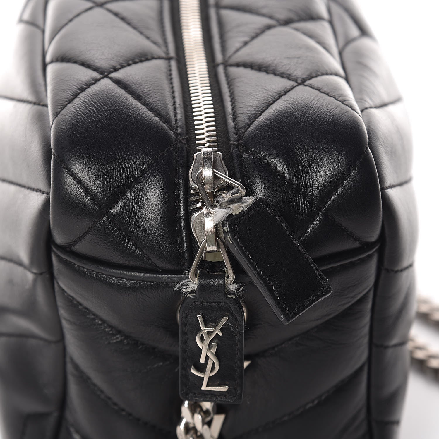 Saint Laurent Calfskin Y Quilted Monogram Small Loulou Bowling Bag Black 9 of 9