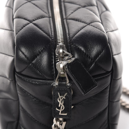 Saint Laurent Calfskin Y Quilted Monogram Small Loulou Bowling Bag Black 9 of 9