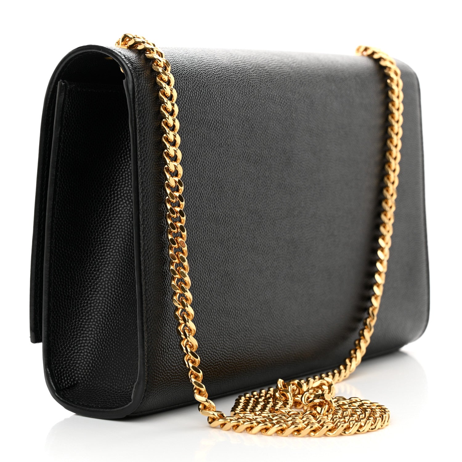 Saint Laurent Grain De Poudre Medium Classic Monogram Kate Satchel Black 3 of 10