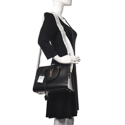 Saint Laurent Calfskin Small Monogram Cabas Black 2 of 10