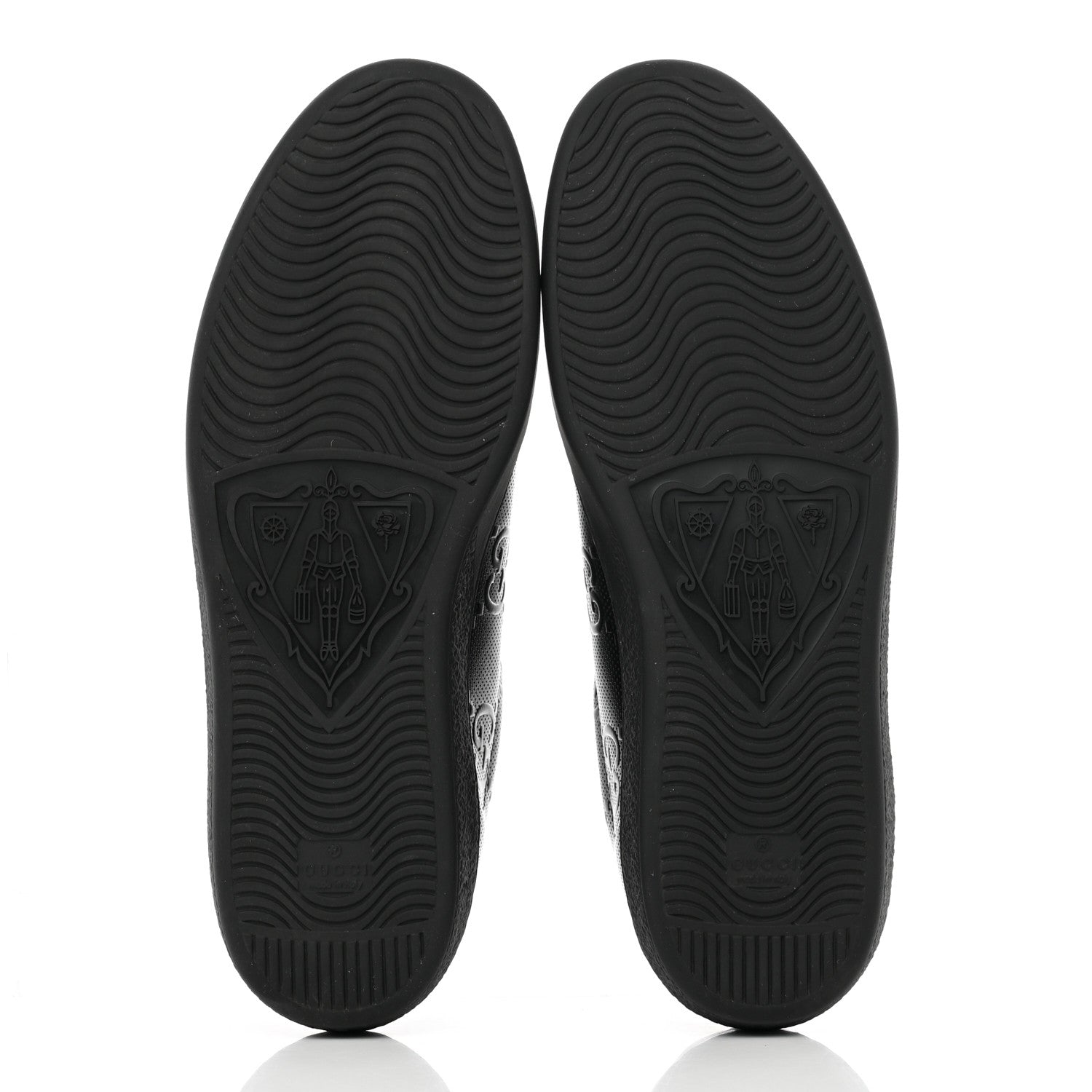 Gucci Calfskin GG Tennis Embossed Mens Ace Sneakers 11 Black 6 of 10