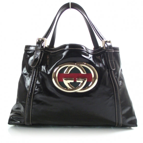Gucci Dialux Medium Britt Shoulder Bag Black 1 of 10