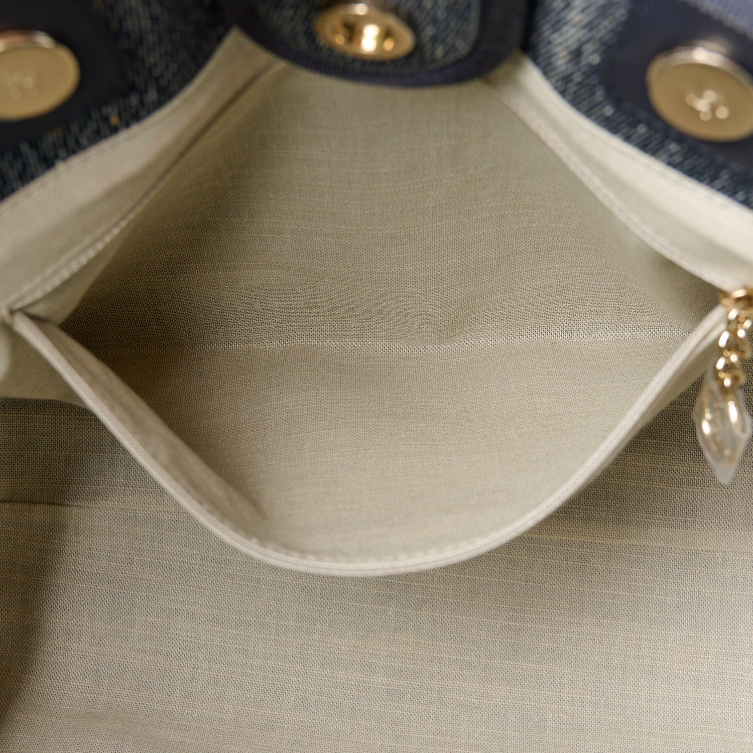 Chanel Denim Small Deauville Tote Dark Blue White 7 of 14