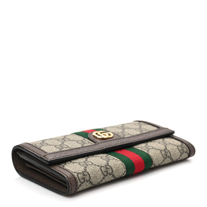 Gucci GG Supreme Monogram Web Ophidia Continental Wallet Brown 4 of 8
