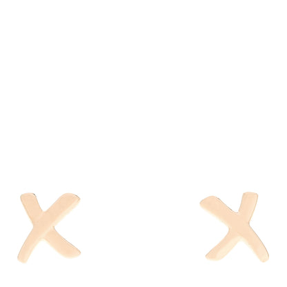 Tiffany 18K Rose Gold Mini Paloma's Graffiti X Earrings 1 of 5