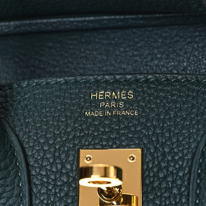 Hermes Togo Birkin 25 Vert Cypress 6 of 11