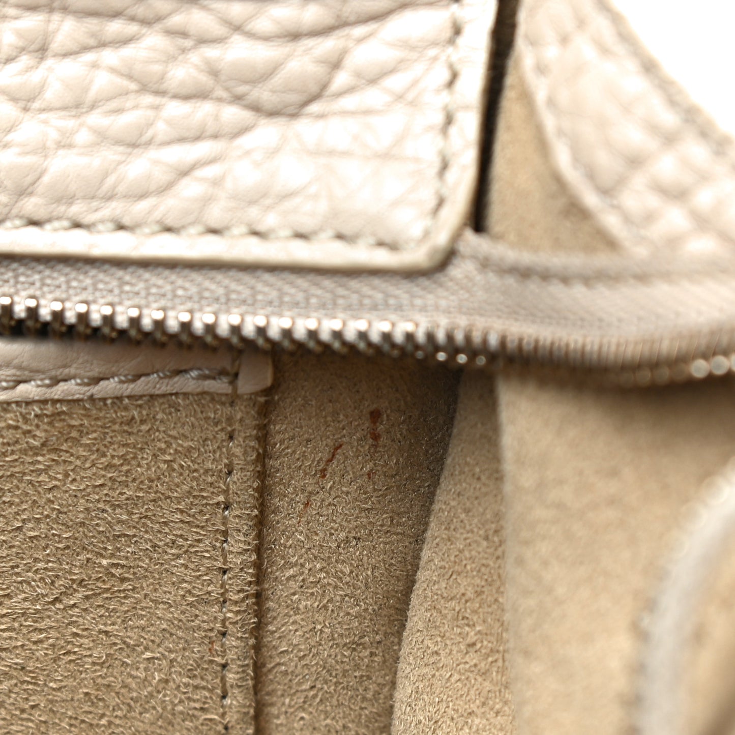 Pebbled Calfskin Nano Luggage Dune
