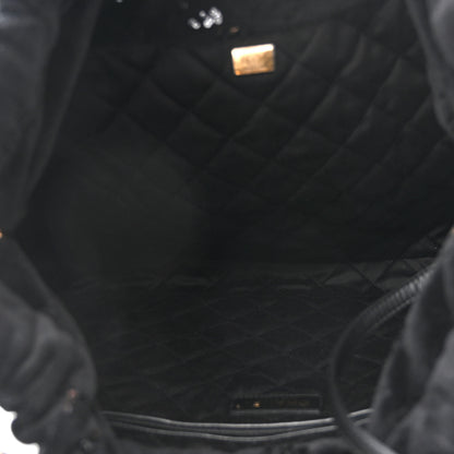 Chanel Velvet Sequin Quilted Chanel 22 Black 6 of 11