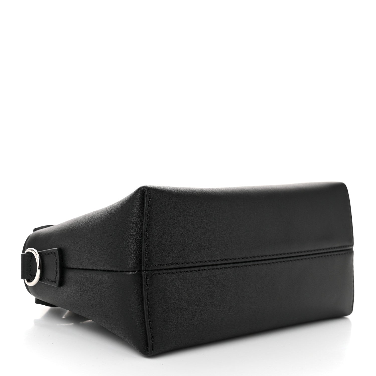 Fendi Vitello Dolce Bi-Color FF 1974 Embossed Mini By The Way Boston Bag Black Maya 4 of 11