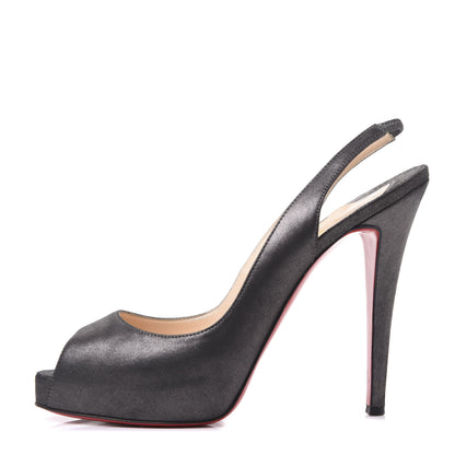 Christian Louboutin Calf Laminato No Prive 120 Pumps 40 Anthracite 1 of 8