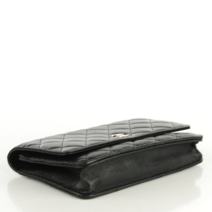 Chanel Lambskin Quilted Wallet On Chain WOC Black 5 of 14