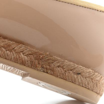Chanel Patent CC Loafers Espadrille 35 Beige 14 of 14