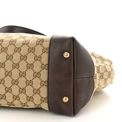 Gucci Monogram Web Medium Dressage Tote Brown 10 of 12