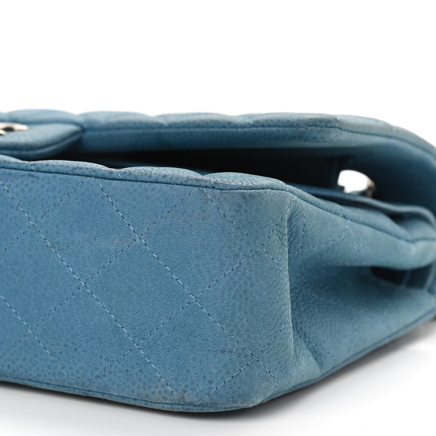 Chanel Iridescent Caviar Quilted Medium Double Flap Blue 9 of 9