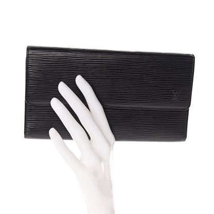 Louis Vuitton Epi Sarah Wallet Black 2 of 9