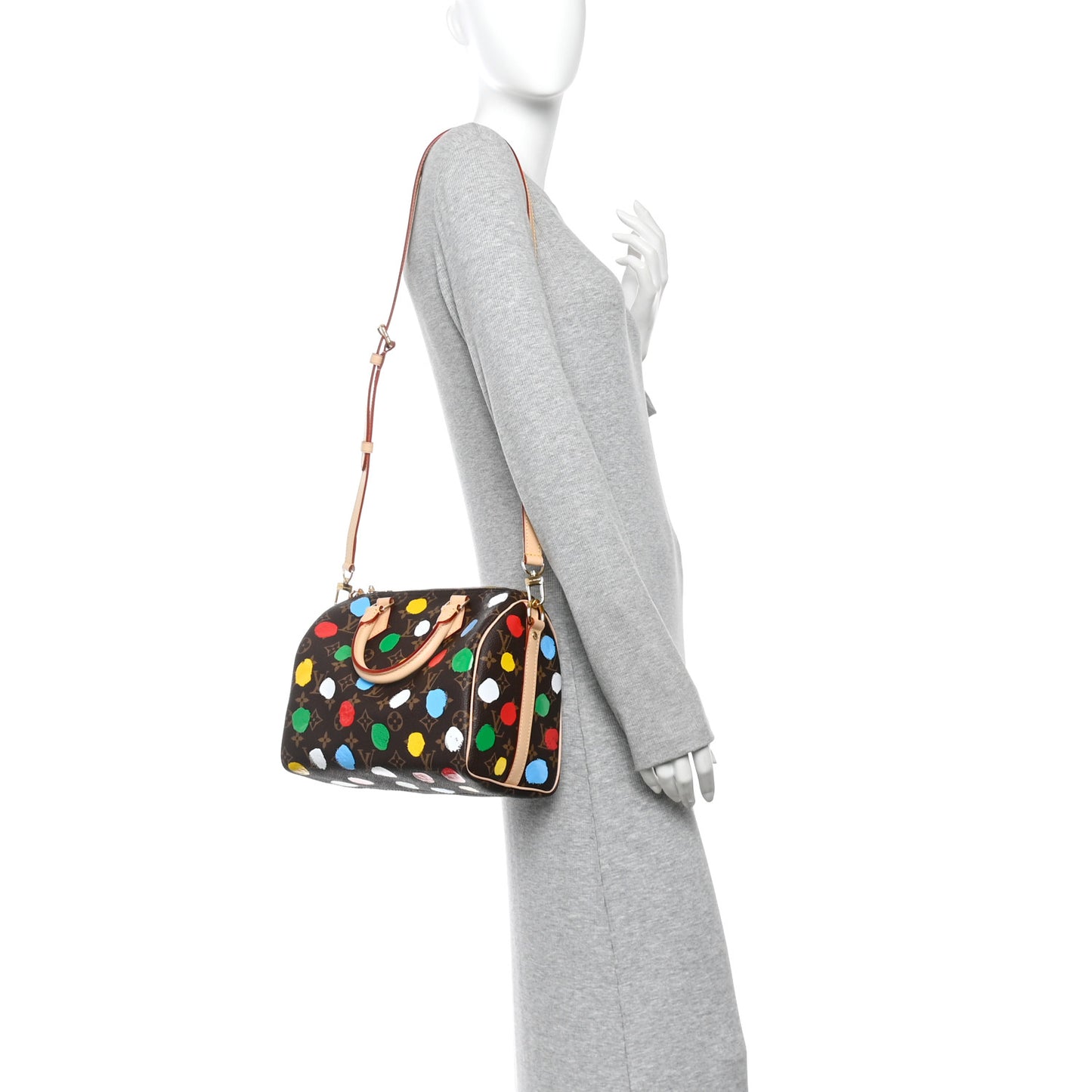 LV X YK Monogram Speedy Bandouliere 25 Multicolor