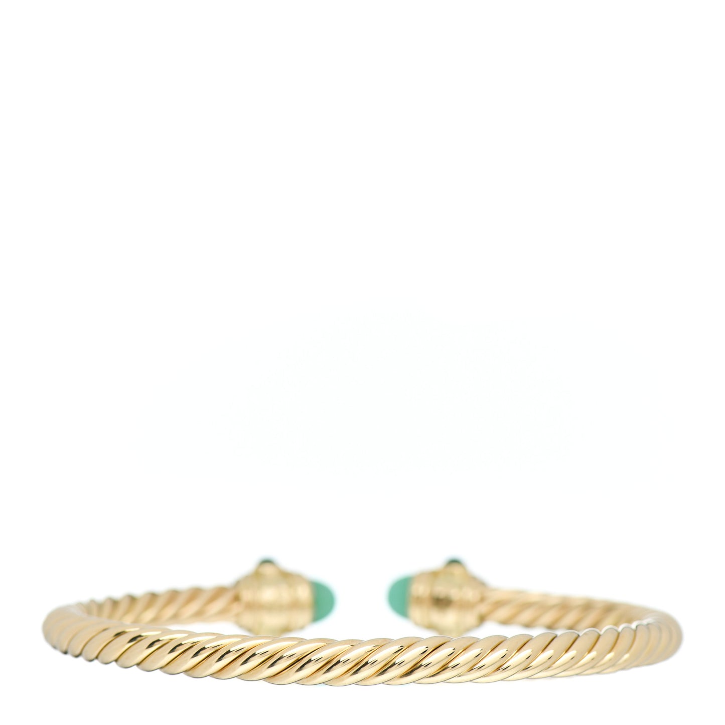 18K Yellow Gold Chrysoprase Peridot Chalcedony 5mm Renaissance Bracelet