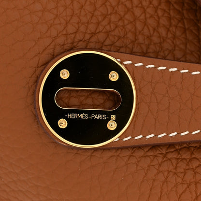 Hermes Taurillon Clemence Lindy 26 Gold 11 of 15
