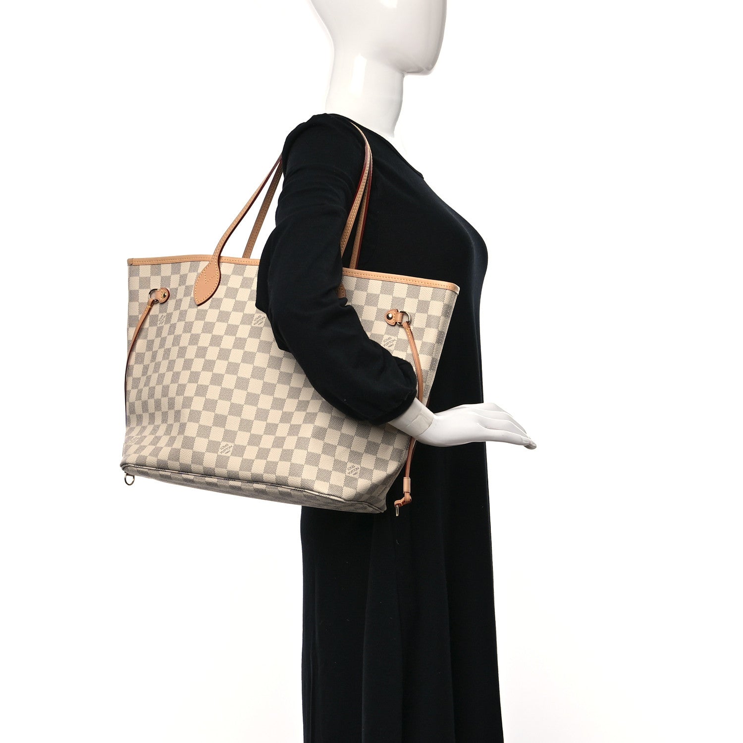Louis Vuitton Damier Azur Neo Neverfull MM Rose Ballerine 2 of 11