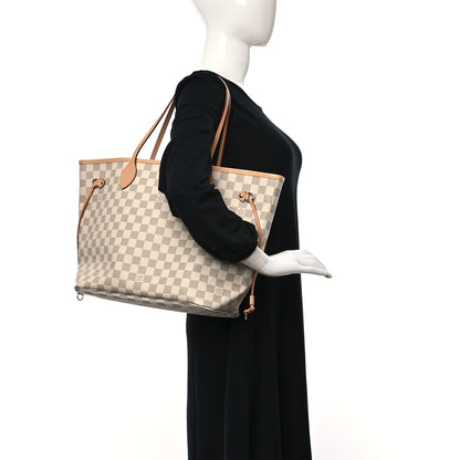 Louis Vuitton Damier Azur Neo Neverfull MM Rose Ballerine 2 of 11