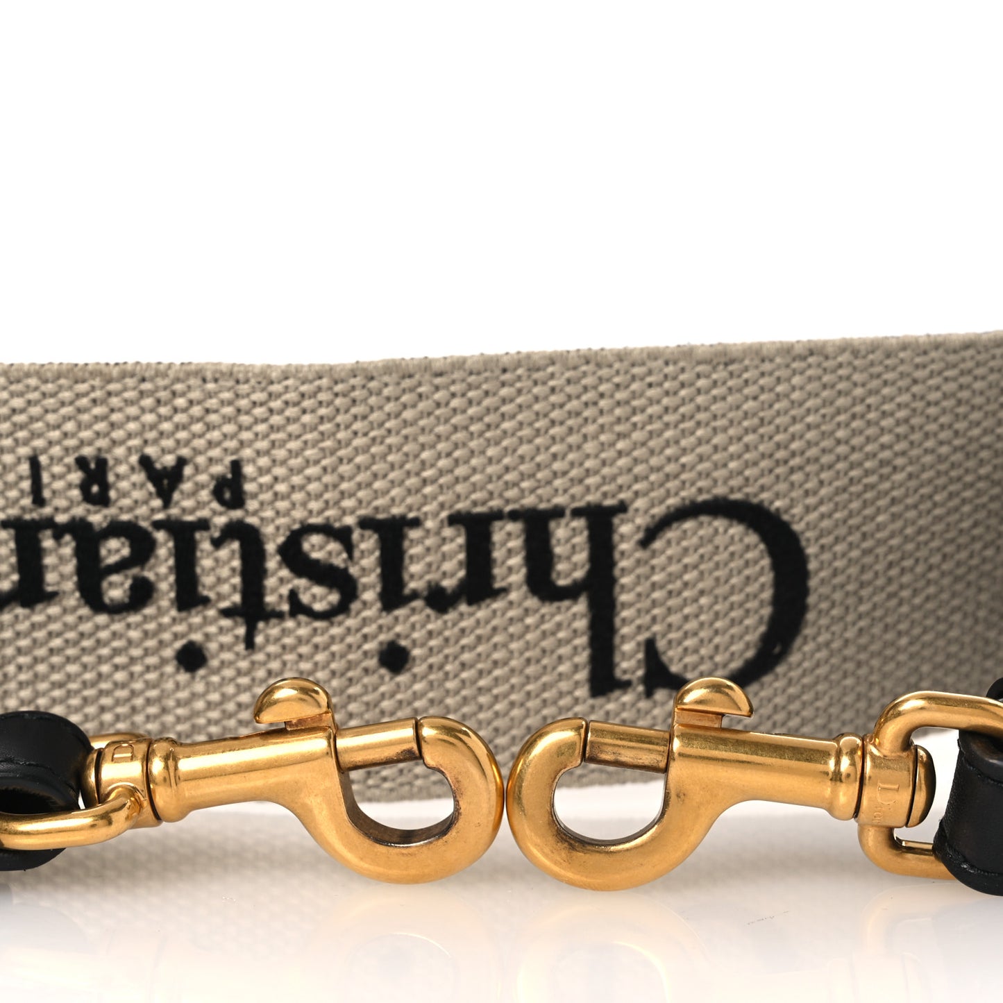 Canvas Embroidered Shoulder Strap  Black