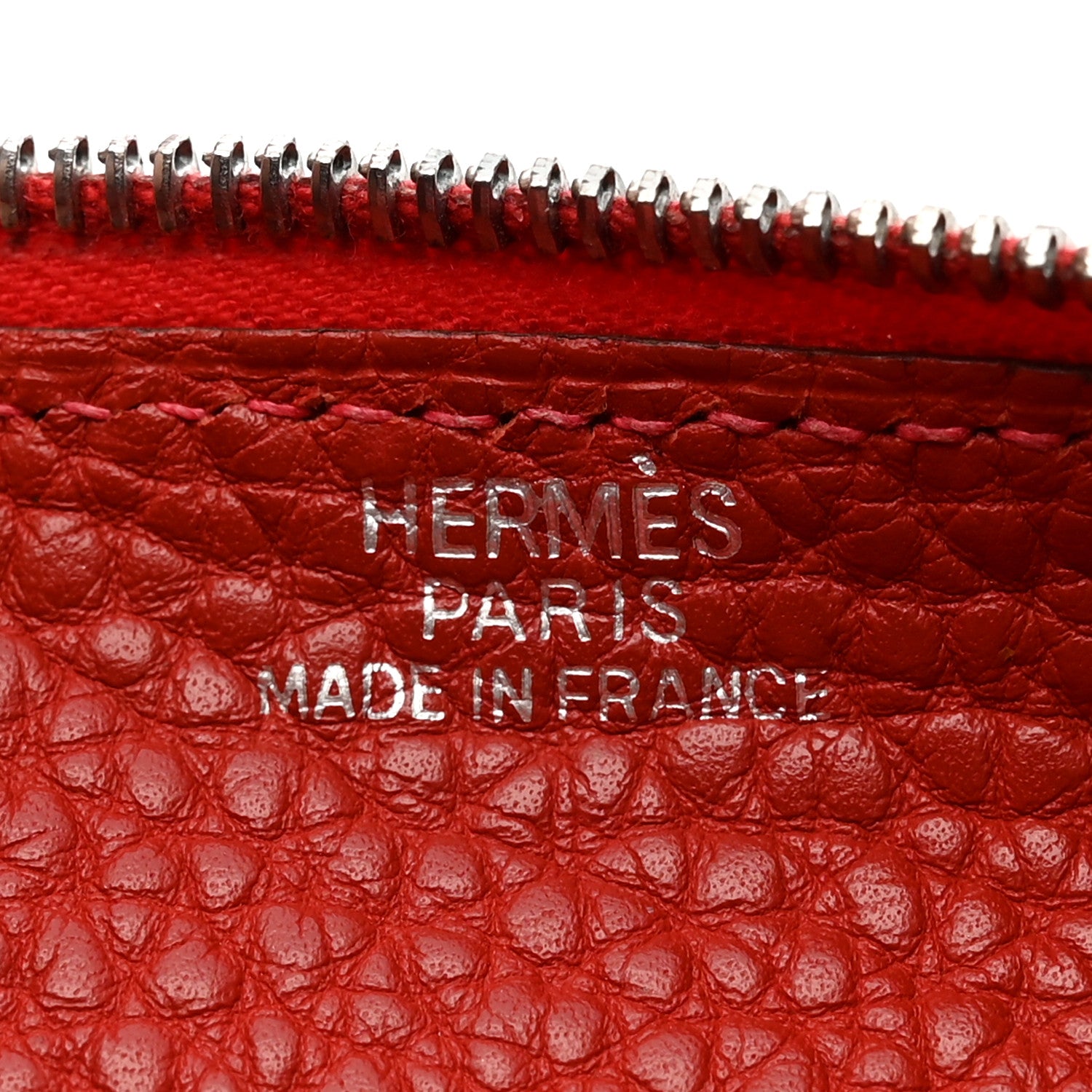 Hermes Togo Dogon Duo Wallet Rouge Casaque 8 of 11