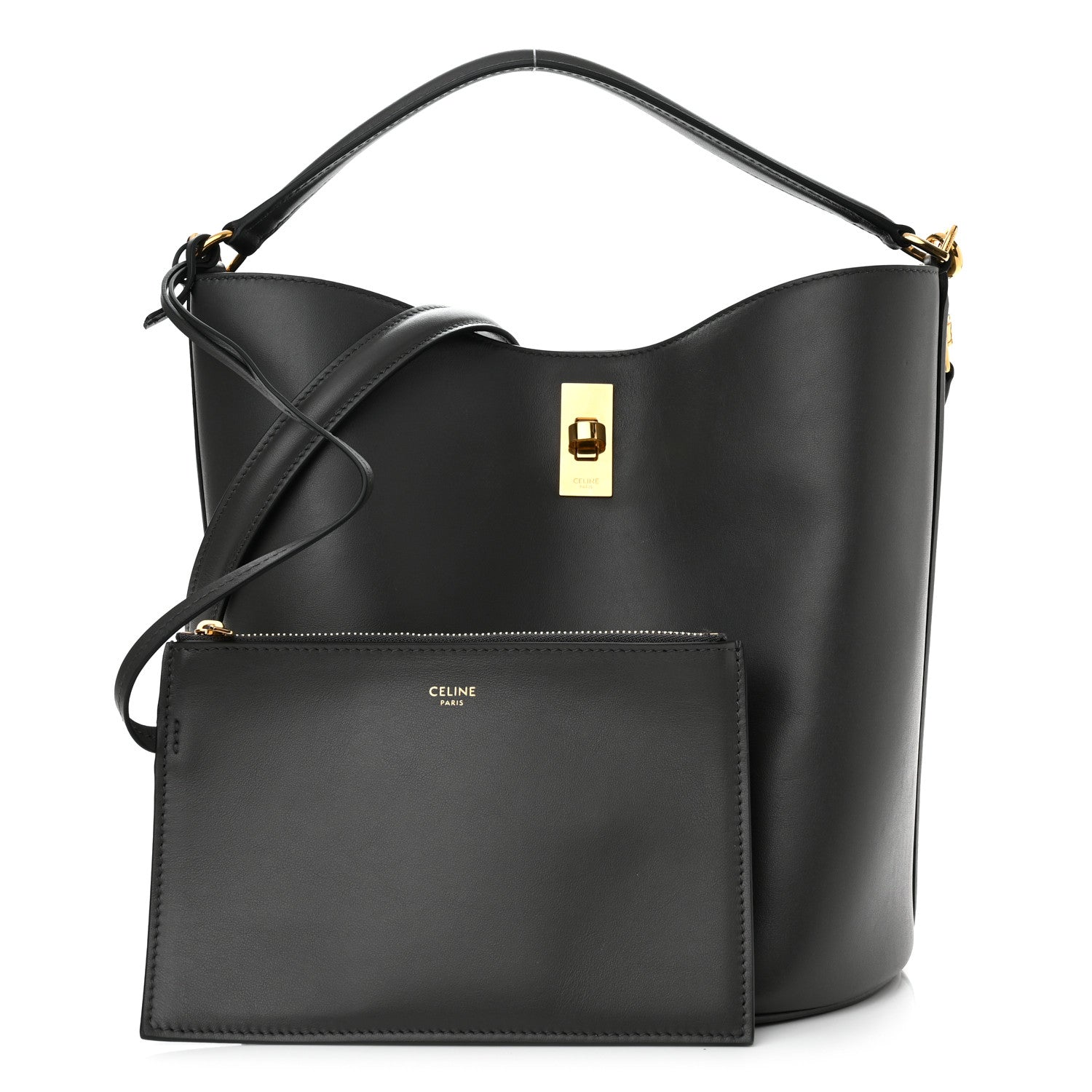 Celine Smooth Calfskin Bucket 16 Bag Anthracite 1 of 11