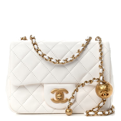 Chanel Lambskin Quilted Mini Pearl Crush Flap White 1 of 4