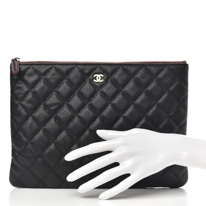 Chanel Caviar Quilted Medium Cosmetic Case Black 2 of 9