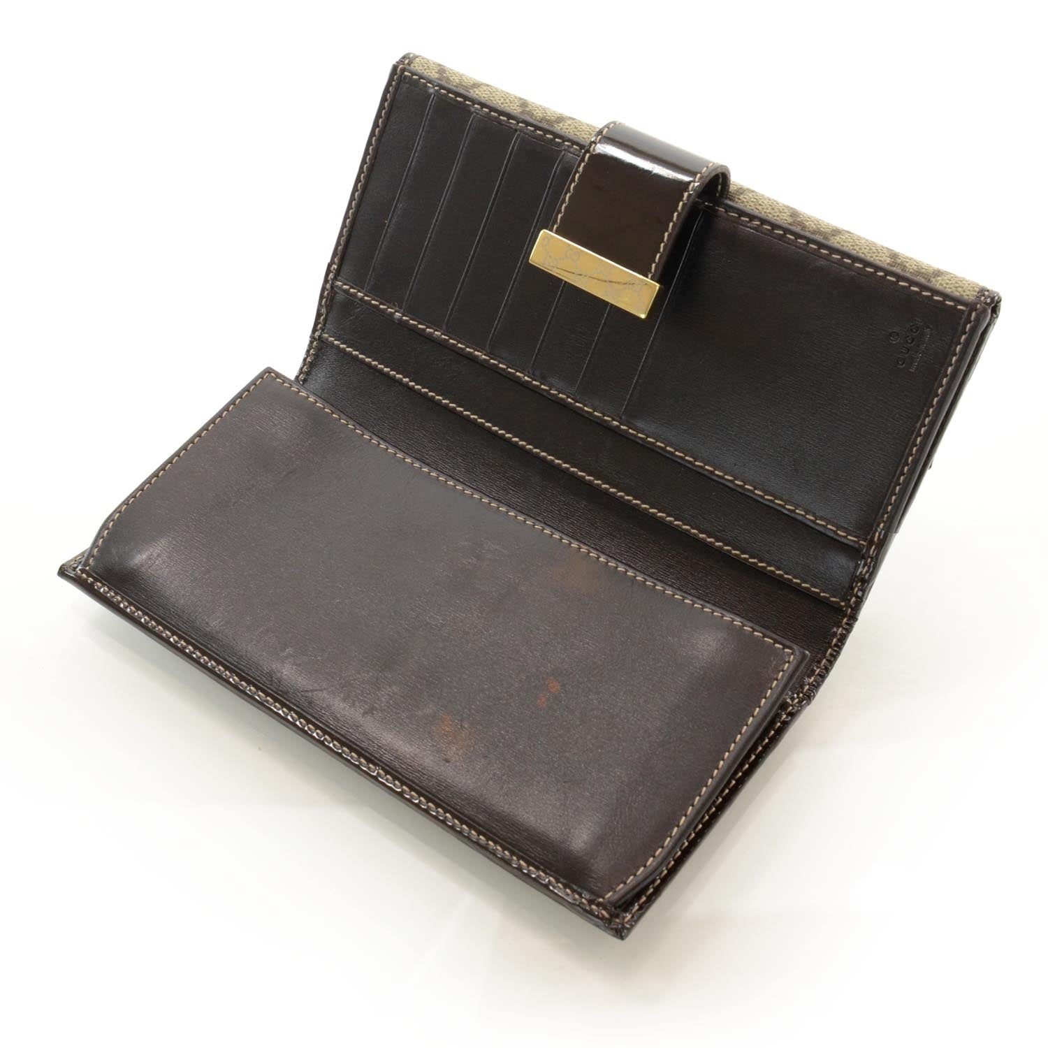 Gucci GG Plus Monogram Icon Bar Continental Flap Wallet 5 of 9