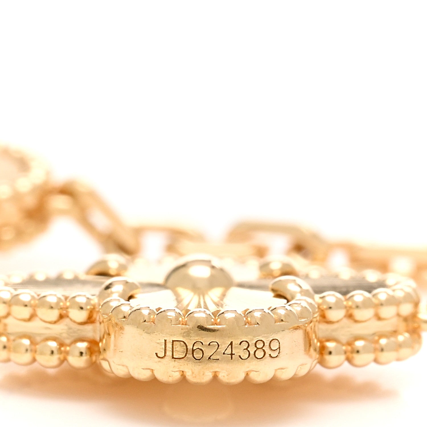 Van Cleef & Arpels 18K Yellow Gold 5 Motifs Guilloche Vintage Alhambra Bracelet 4 of 5
