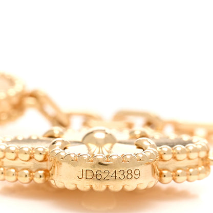 Van Cleef & Arpels 18K Yellow Gold 5 Motifs Guilloche Vintage Alhambra Bracelet 4 of 5