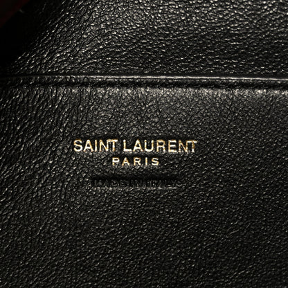 Saint Laurent Lambskin Large Cassandre Envelope Pouch Dark Ruby 6 of 8