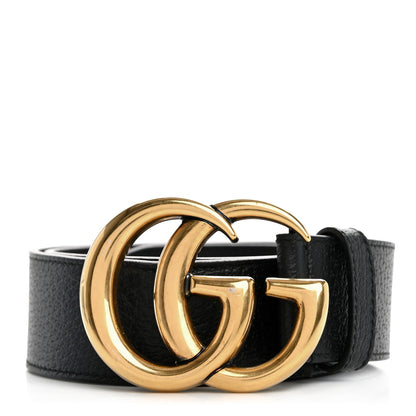 Gucci Textured Calfskin Double G 40mm Belt 75 30 Black 1 of 6