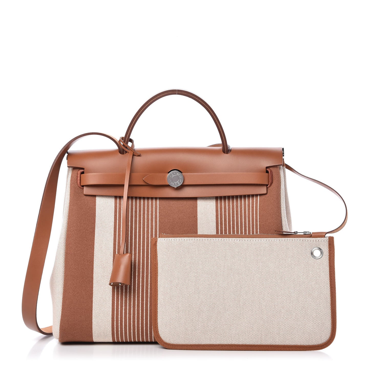 Vache Hunter Toile H Vibration Herbag Zip Retourne 31 PM Fauve Ecru Beige