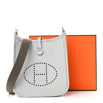 Hermes Taurillon Clemence Evelyne TPM Bleu Pale Gris Etain 11 of 11
