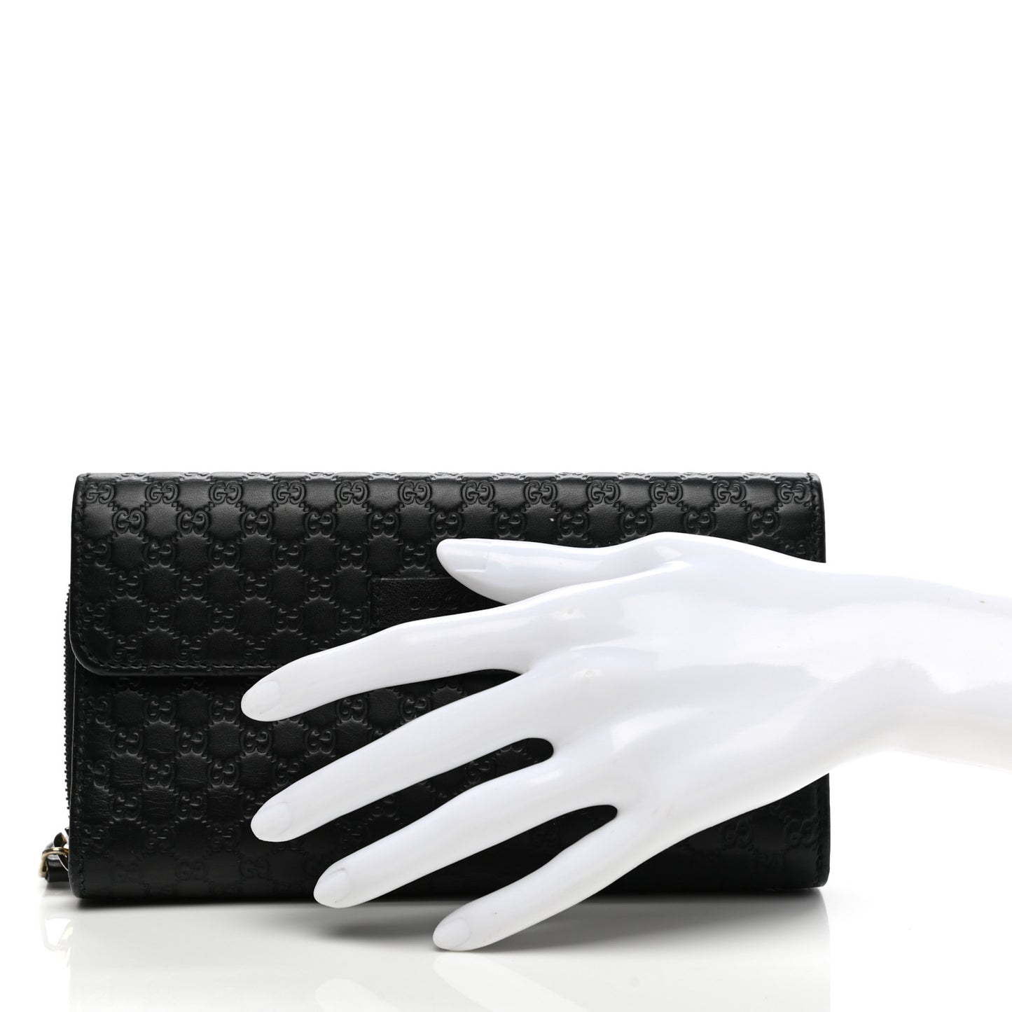 Soft Microguccissima Continental Zip Wallet Black