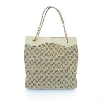 Gucci Canvas Monogram Woven Handle Tote 1 of 12