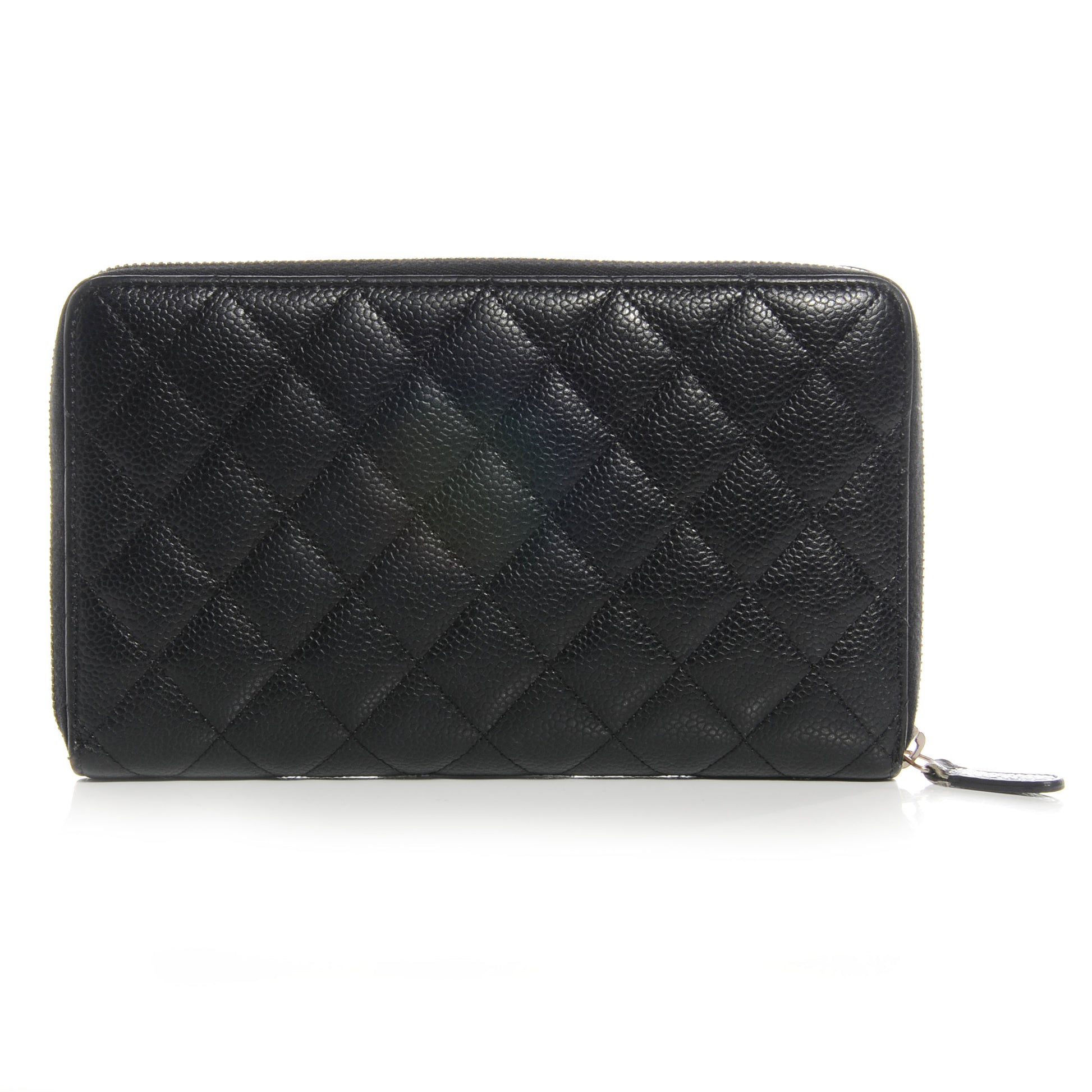 Chanel Caviar Quilted Large Zip Around Wallet Black 3 of 9