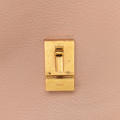 Chloe Grained Lambskin Drew Shoulder Bag Cement Pink 10 of 11