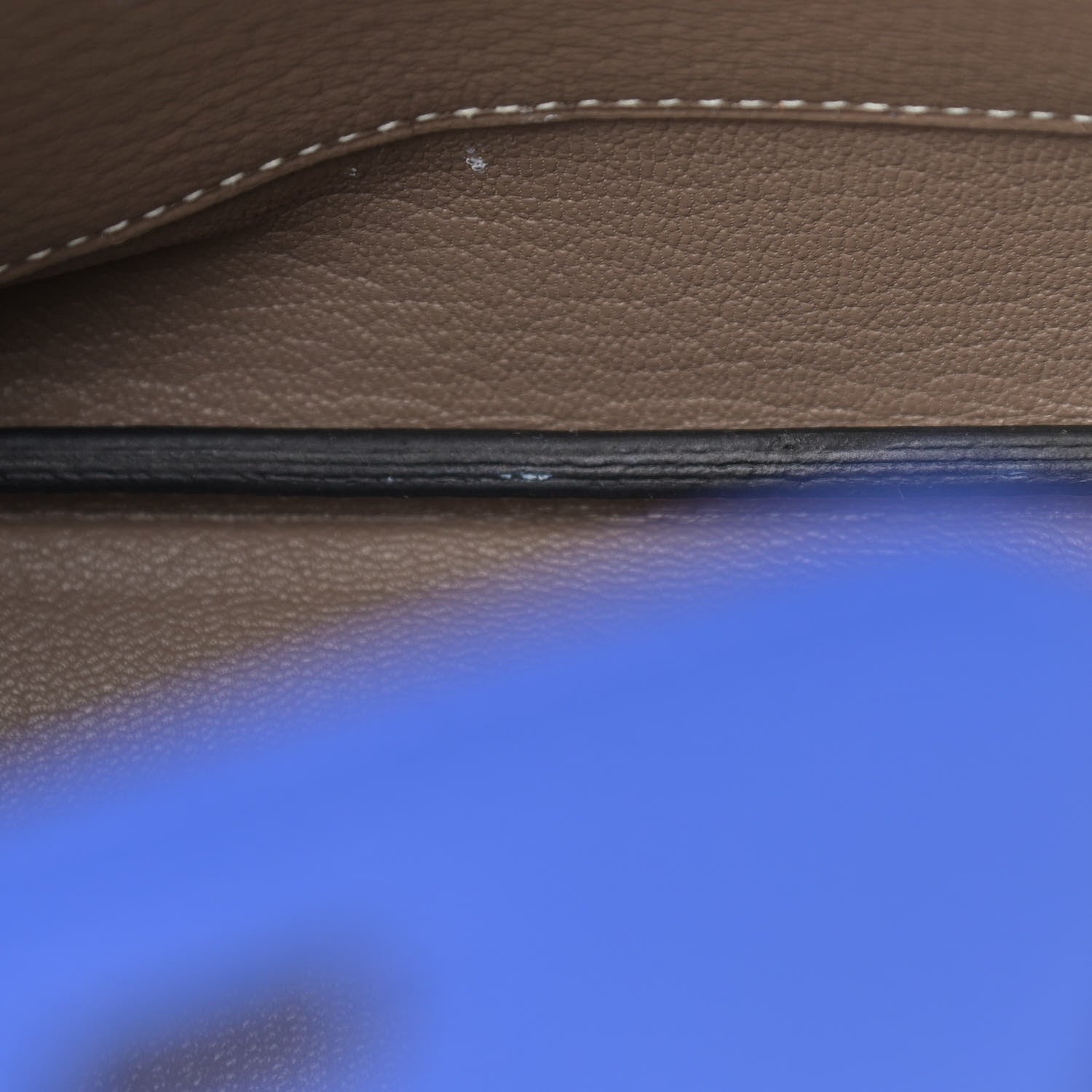 Hermes Togo Bi-Color Horseshoe Birkin 30 Bleu Electrique Etoupe 11 of 13