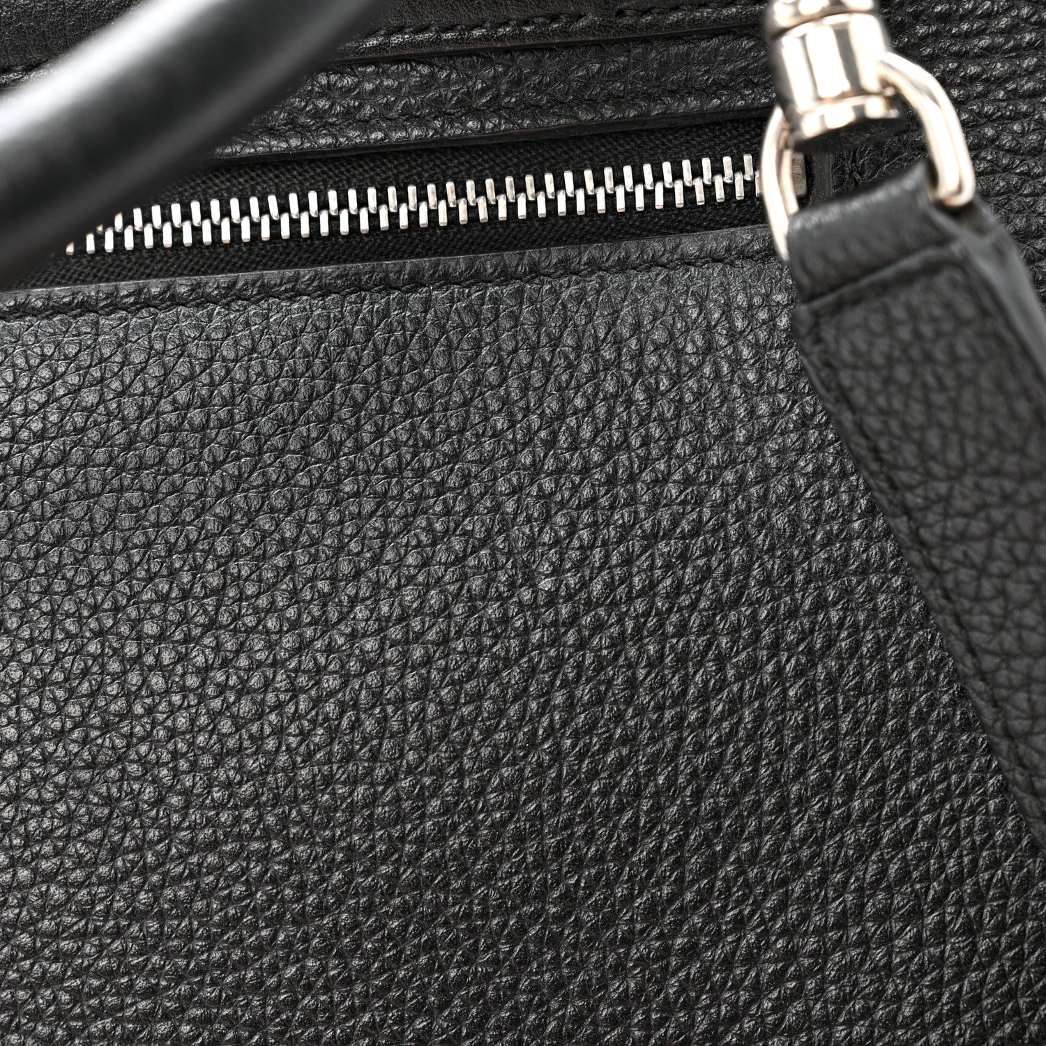 Celine Drummed Calfskin Suede Medium Trapeze Black 13 of 15