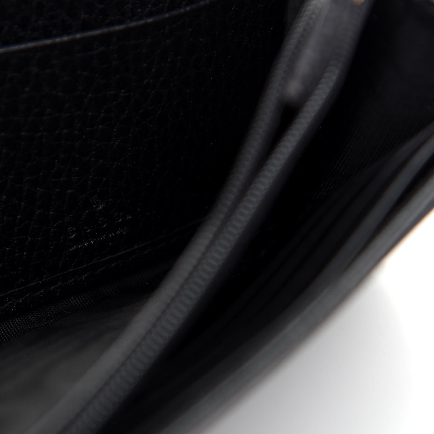 Gucci Calfskin Garden Continental Wallet Black 6 of 8
