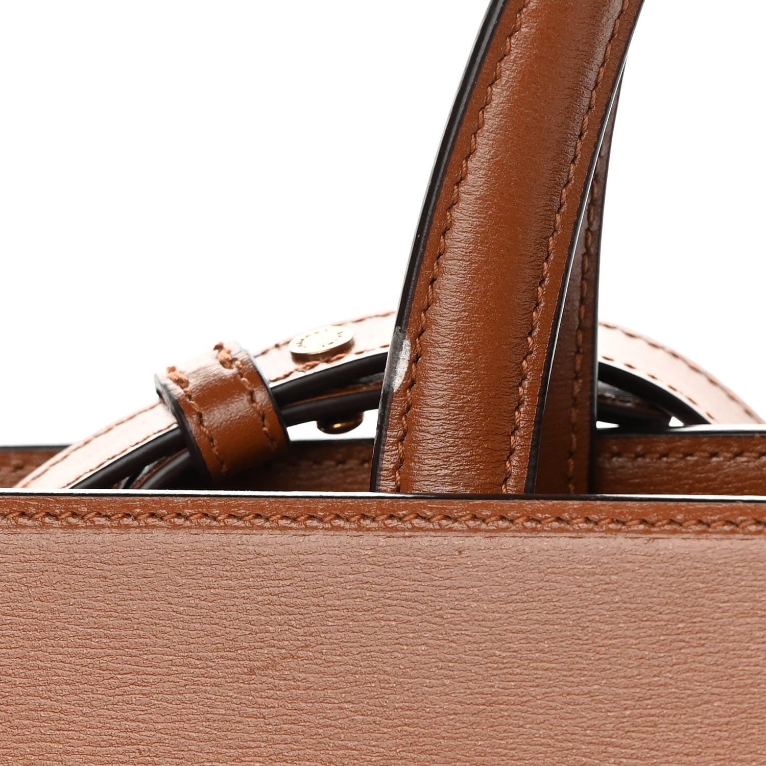 Saint Laurent Calfskin Small Manhattan Shopper Tote Brick Ebony Dark 16 of 17