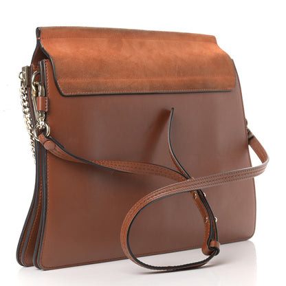 Chloe Suede Calfskin Medium Faye Shoulder Bag Tobacco 3 of 16