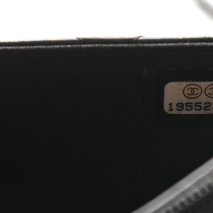 Chanel Lambskin Quilted Boy Wallet On Chain WOC So Black 9 of 11